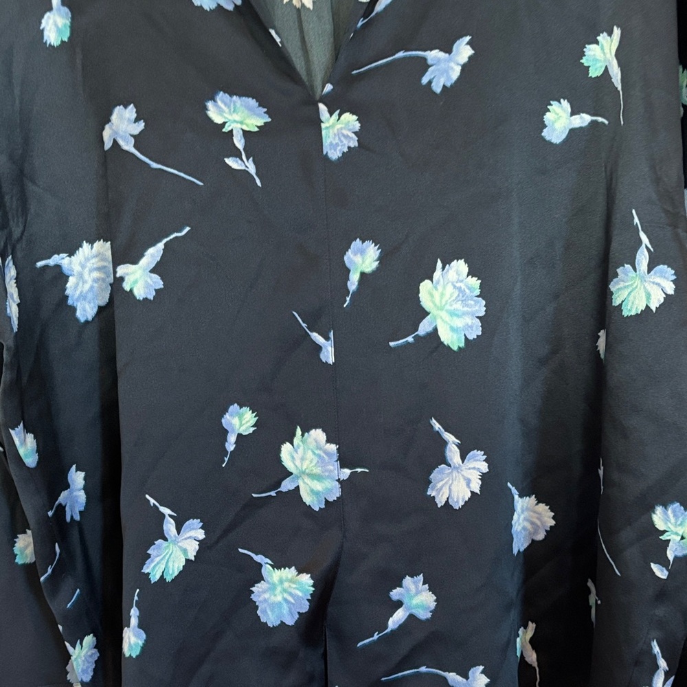 Vince Navy Blue Silk Blouse - Picture 4 of 4